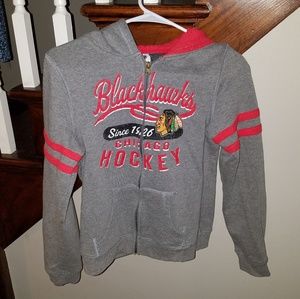 Size small Chicago blackhawks zipup hoodie